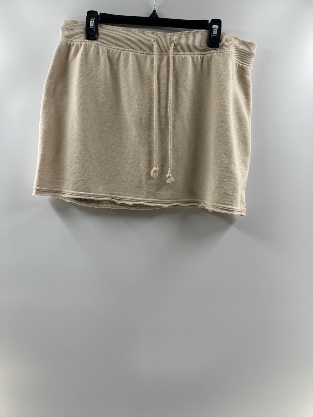 American Eagle Cream Drawstring Sweatshirt Mini Skirt – Women's XL